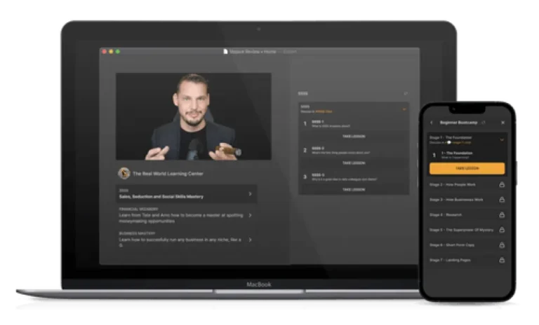screenshot of a TRW professor during a lesson